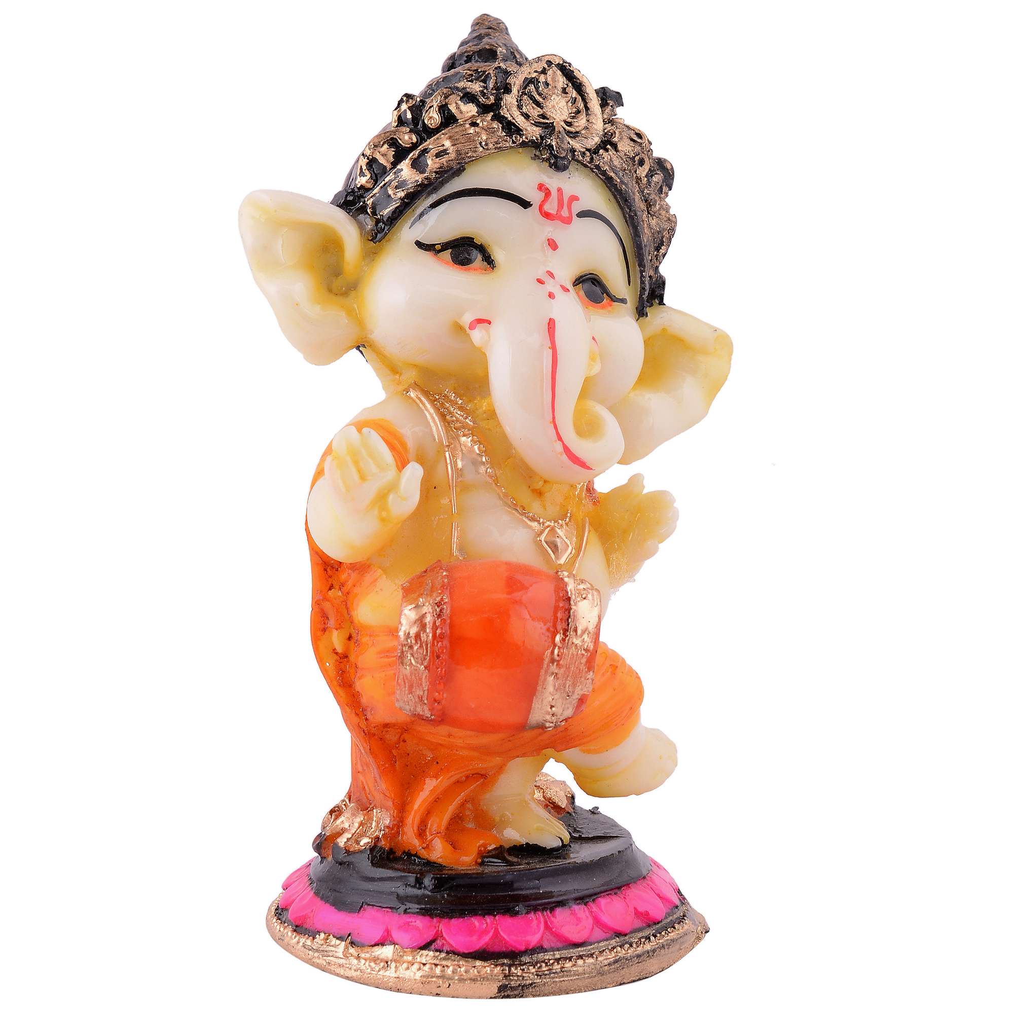 Ganesha Statue Idol Shriganesh Bhagwan Murti / Home, Office Decor / Car Dashboard / Side Table Brass Ganpati / Lord Vinayaka Statue / God of Luck & Success Sculpture / Gift Items - Image 4